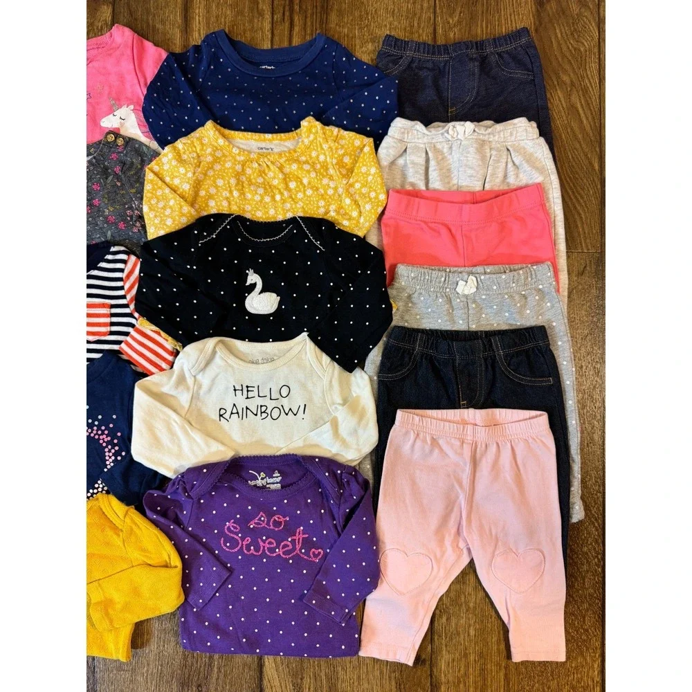 Baby Girl Outfits 6 Months Pants Shirts Bodysuits Mix Match Lot Winter‎ Clothes